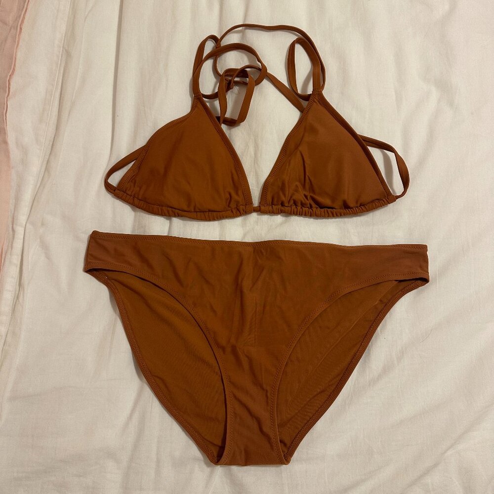 Aerie Brown Bikini Set XL